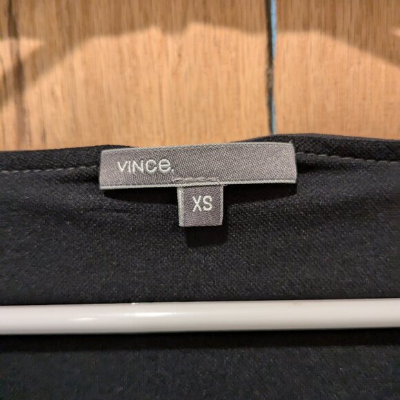 Vince Asymmetric Sleeve Sheath Dress XS Wool Blend Stretch Fit Gray Lined Boat - Picture 4 of 8